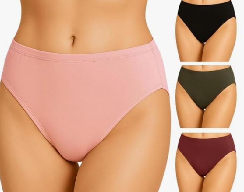 Pack of 4 Cotton Panties – Mid-Waist Fit